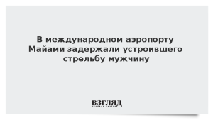 В международном аэропорту Майами задержали устроившего стрельбу мужчину
