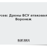 Гусев: Дроны ВСУ атаковали Воронеж