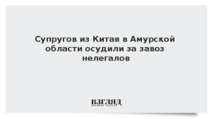 Супругов из Китая в Амурской области осудили за завоз нелегалов