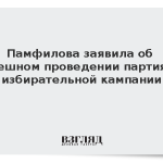 Памфилова заявила об успешном проведении партиями избирательной кампании