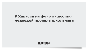 В Хакасии на фоне нашествия медведей пропала школьница