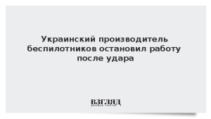 Украинский производитель беспилотников остановил работу после удара