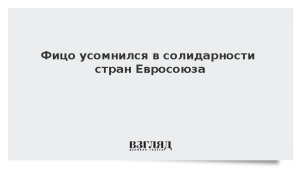 Фицо усомнился в солидарности стран Евросоюза