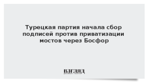 Турецкая партия начала сбор подписей против приватизации мостов через Босфор