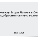 На могилу Егора Летова в Омске подбросили свиную голову
