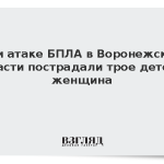 При атаке БПЛА в Воронежской области пострадали трое детей и женщина