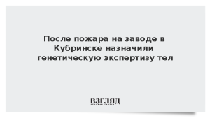 После пожара на заводе в Кубринске назначили генетическую экспертизу тел