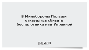 В Минобороны Польши отказались сбивать беспилотники над Украиной