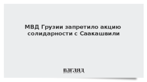 МВД Грузии запретило акцию солидарности с Саакашвили