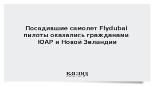 Посадившие самолет Flydubai пилоты оказались гражданами ЮАР и Новой Зеландии