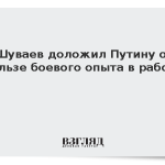 Шуваев доложил Путину о пользе боевого опыта в работе