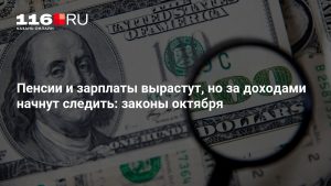 Пенсии и зарплаты вырастут, но за доходами начнут следить: законы октября