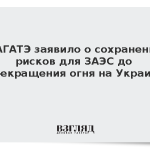 МАГАТЭ заявило о сохранении рисков для ЗАЭС до прекращения огня на Украине