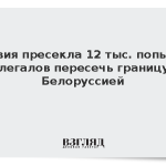 Латвия пресекла 12 тыс. попыток нелегалов пересечь границу с Белоруссией