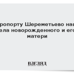 В аэропорту Шереметьево нашли тела новорожденного и его матери