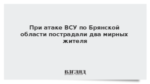При атаке ВСУ по Брянской области пострадали два мирных жителя