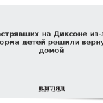 Застрявших на Диксоне из-за шторма детей решили вернуть домой