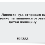 В Липецке суд отправил на лечение пытавшуюся отравить детей женщину