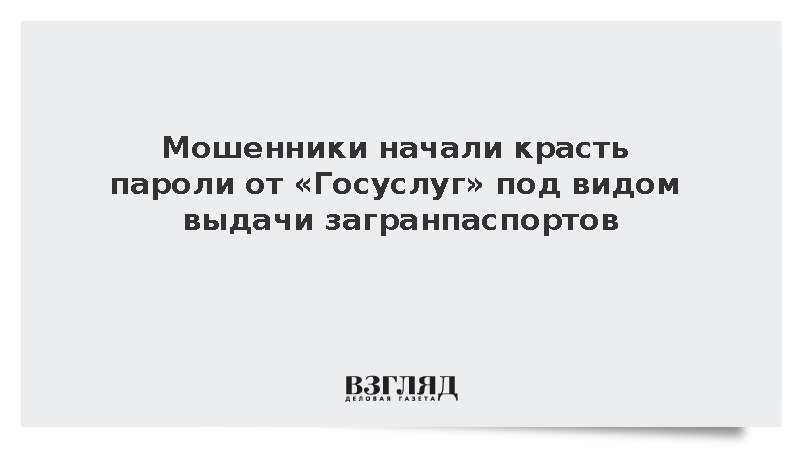 Мошенники начали красть пароли от «Госуслуг» под видом выдачи загранпаспортов