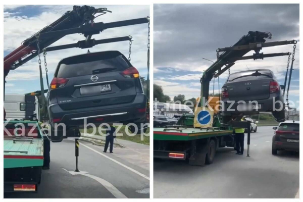 Nissan и «Ладу» должников по штрафам забрали на штрафстоянку в Казани